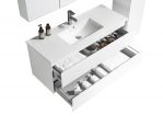 NoraDesign 120 cm badeværelsesmøbel single hvid matt
