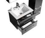 LindaDesign 60 cm hvid mat badeværelsesmøbel m/hvid håndvask og spejlskap