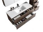 LindaDesign 120 cm grå alm badeværelsesmøbel m/spejlskap