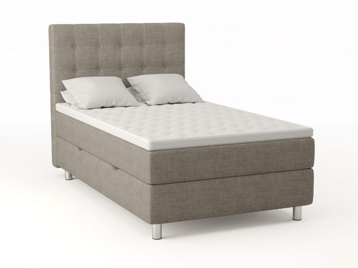 Comfort seng med oppbevaring 120x200 - beige