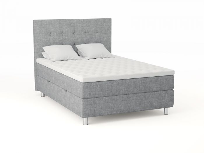 Comfort seng med oppbevaring 140x200 - lys grå