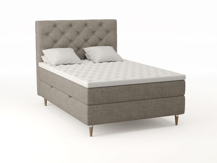 Comfort seng med oppbevaring 140x200 - beige