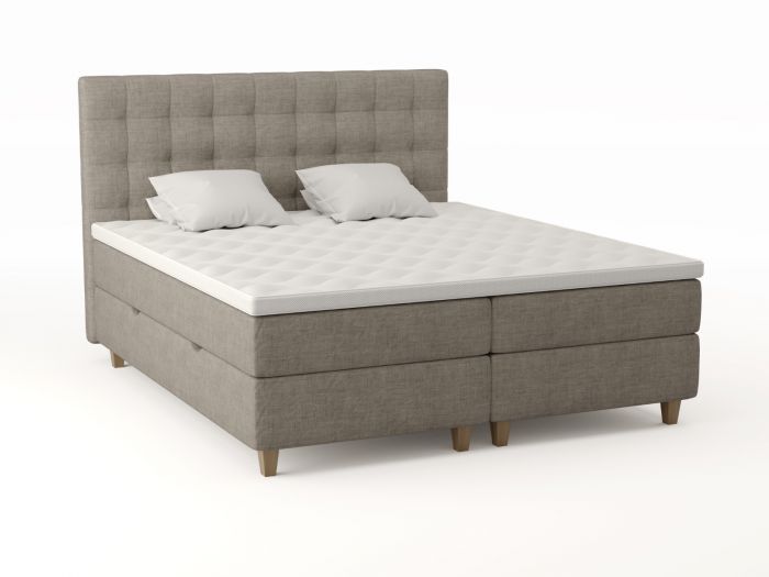 Comfort seng med oppbevaring 180x210 - beige