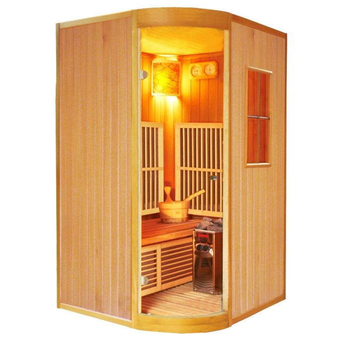 Combi traditionel og infrarød sauna - 2 personer
