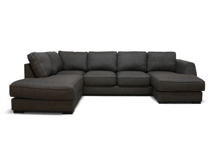 Risør U-sofa A3D - brun