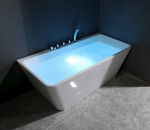 Comfort fritstående badekar 170 cm m/luftbobler