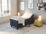 Comfort regulerbar seng 90x200 - mørk blå