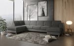 Risør A4D U-sofa med sjeselong - mørk grå