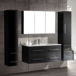 OliviaDesign 120 cm badeværelsemøbel enkelt, i grå højglans