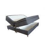Comfort seng med oppbevaring 160x200 - lys grå