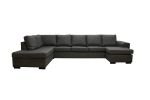 Holmsbu A4D U-sofa med sjeselong - mørk grå