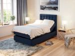 Comfort regulerbar seng 120x200 - mørk blå