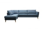 Kragerø A3 sofa med sjeselong - sjøblå