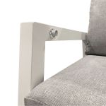 Jamaica Oval - Stor havemøbelsæt m/bord og 8 recliner stole i hvid aluminium