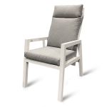 Jamaica Oval - Stor havemøbelsæt m/bord og 8 recliner stole i hvid aluminium