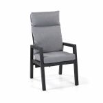 Jamaica stor havemøbelsæt - bord 210 cm og 8 recliner stole i antracit aluminium
