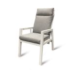 Jamaica havemøbelsæt - bord 210 cm og 6 recliner stole i hvid aluminium
