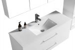LindaDesign 120 cm hvid mat badeværelsesmøbel m/spejlskap