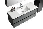 NoraDesign 120 cm badeværelsesmøbel single matsort