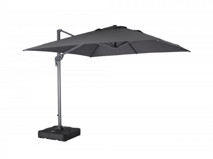 Sky sidehængt parasol 300x300 cm i grå