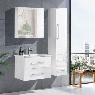 LindaDesign 60 cm badeværelsesmøbel hvid højglans