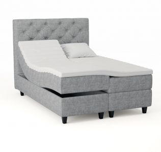 Comfort regulerbar seng 140x200 - lys grå