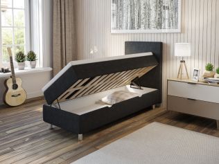 Comfort seng med oppbevaring 80x200 - antrasitt