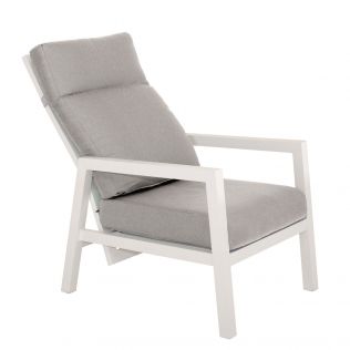 Jamaica lounge stol i hvid aluminium